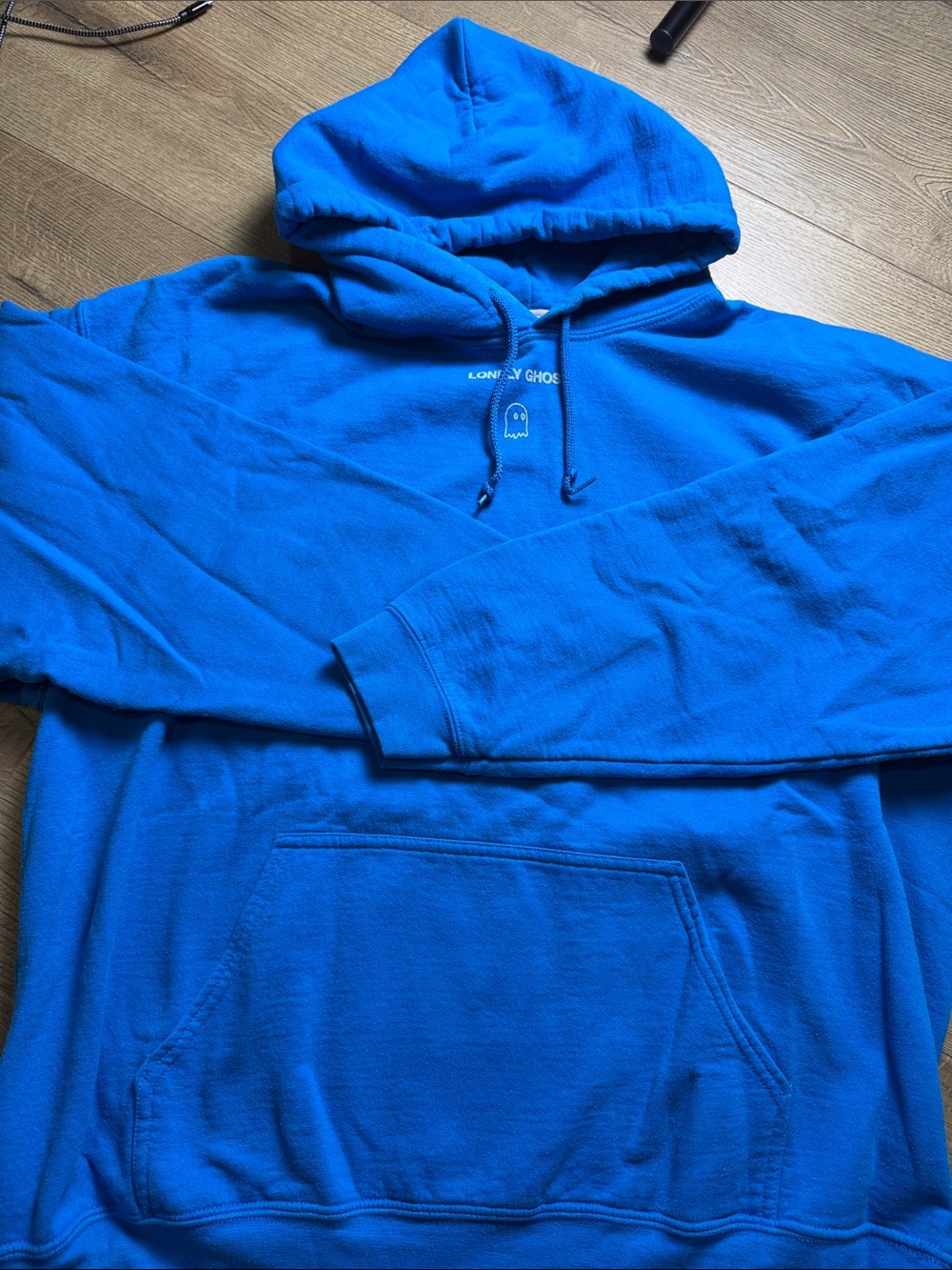 LONELY GHOST Electric Blue Pullover Hoodie